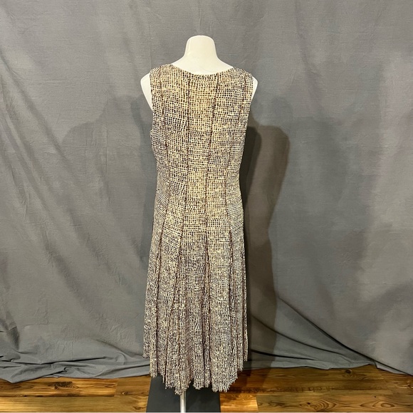 Coldwater Creek Brown and Cream Tweed Midi Dress - Picture 2 of 7